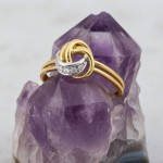 Diamantring gull med 0,015 W-P-63040655