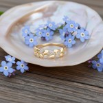 Diamantring i 14kt gult gull med 0,025 ct W-Si - bur538196