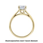 Diamantring forlovelsesring  0,50 ct i 14kt gult gull. Alida - 18002050gg