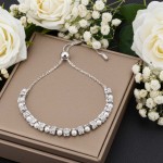 Swarovski armbånd Matrix bracelet Crystal pearl, Round cut, White, Rhodium plated - 5689633