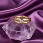 Gullring med zirkonia -BURS8S699