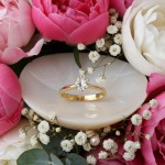 Diamantring forlovelsesring 0,40 ct i 14kt gull. Diona -18001040