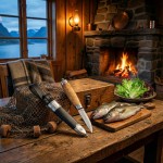 Bunadskniv Snøfnugg tinn, med knapp Haugrud - 553017