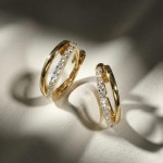 Gulløredobber Creol i gult gull 18kt med zirkonia.SVEDBOM - 01-74-311