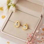 Gulløredobber med zirkonia -149014-1