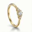 Diamantring i 14kt gull med 0,32 ct TW-Si - coc5000549