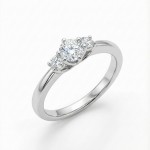 Diamantring forlovelsesring i hvitt gull med 0,39ct W-Si - ABR17850