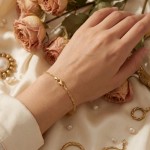 Armbånd i gult gull 14kt, 19 cm - 18GU2219