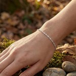 Armbånd Singapore i hvitt gull 14kt, 19 cm - 18HV2219