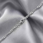 Armbånd Singapore i hvit gull 14kt, 19 cm - 18HV2919