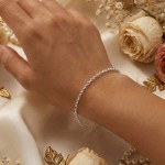 Armbånd i hvitt gull 14kt, 19 cm - 16991