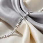 Armbånd i hvit gull 14kt, 19 cm - 16481