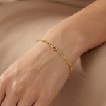 Armbånd i gult gull 14kt, 18 cm - 18GU2218