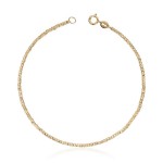 Armbånd i gult gull 14kt, 19 cm - 17038