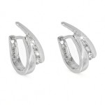 Diamantøredobber i gull med 0,16 ct W-Si - COC10460