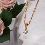 Diamantsmykke Sitara i gult gull med 0,05 ct W-Si-3221050