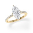 Forlovelsesring med Marquise lab Grown diamant 2,00 ct. R-VS i 18kt gull - 1601-ru-marquise-200-lab