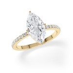 Forlovelsesring med Marquise lab Grown diamant 2,00 ct. R-VS i 18kt gull - 1601-ru-marquise-200-lab