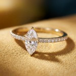 Forlovelsesring med Marquise lab Grown diamant 2,00 ct. R-VS i 18kt gull - 1601-ru-marquise-200-lab