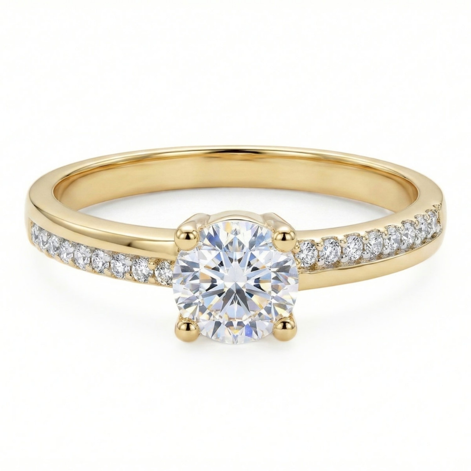 Gullring  med zirkonia - 50368-62