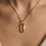 Gullsmykke med zirkonia - Bur292698