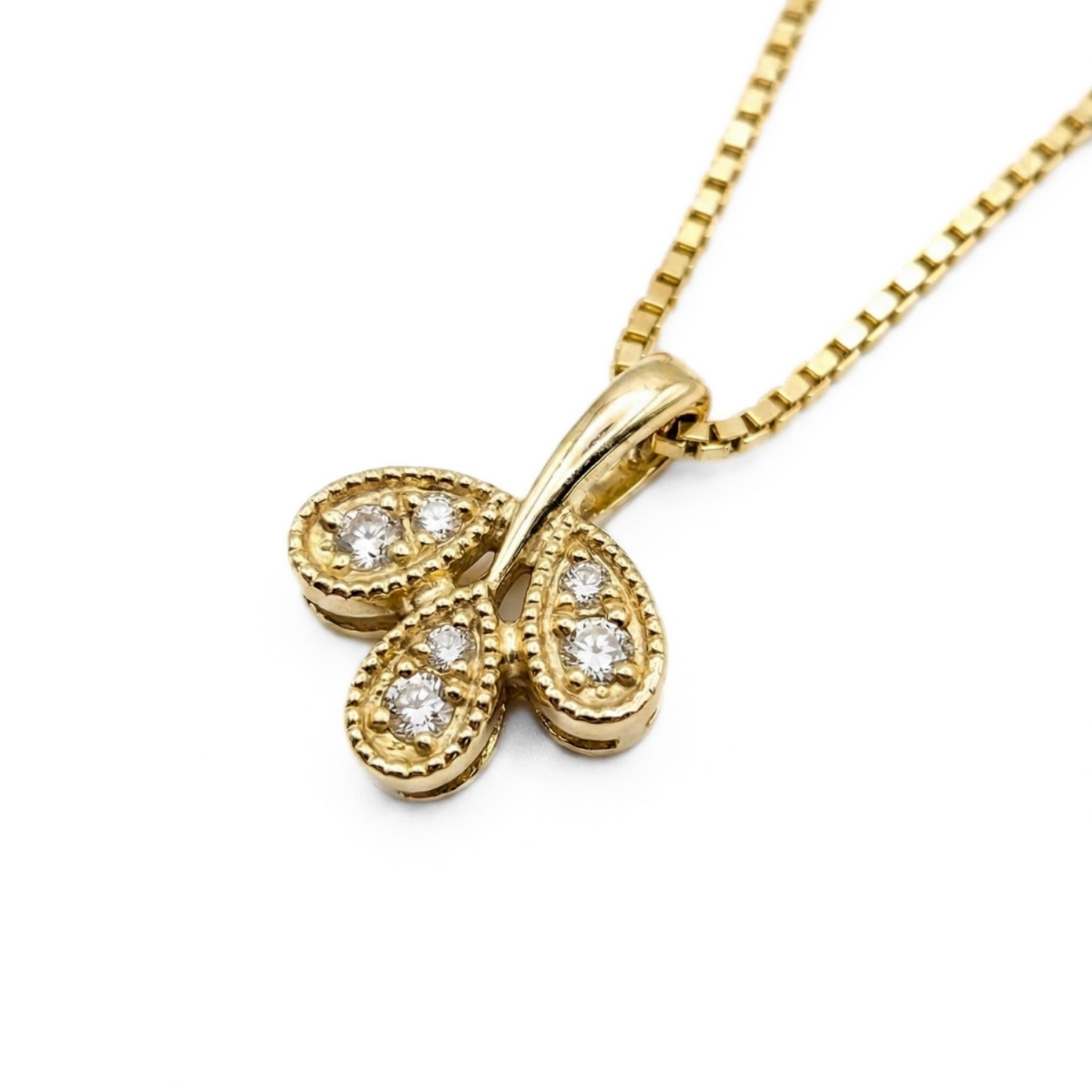 Diamantsmykke i gull 14kt med 0,090ct H/SI - BUR234350