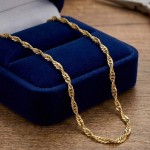 Kjede Singapore i gult gull 14kt, 2.9 mm /42 cm - 18GU2942