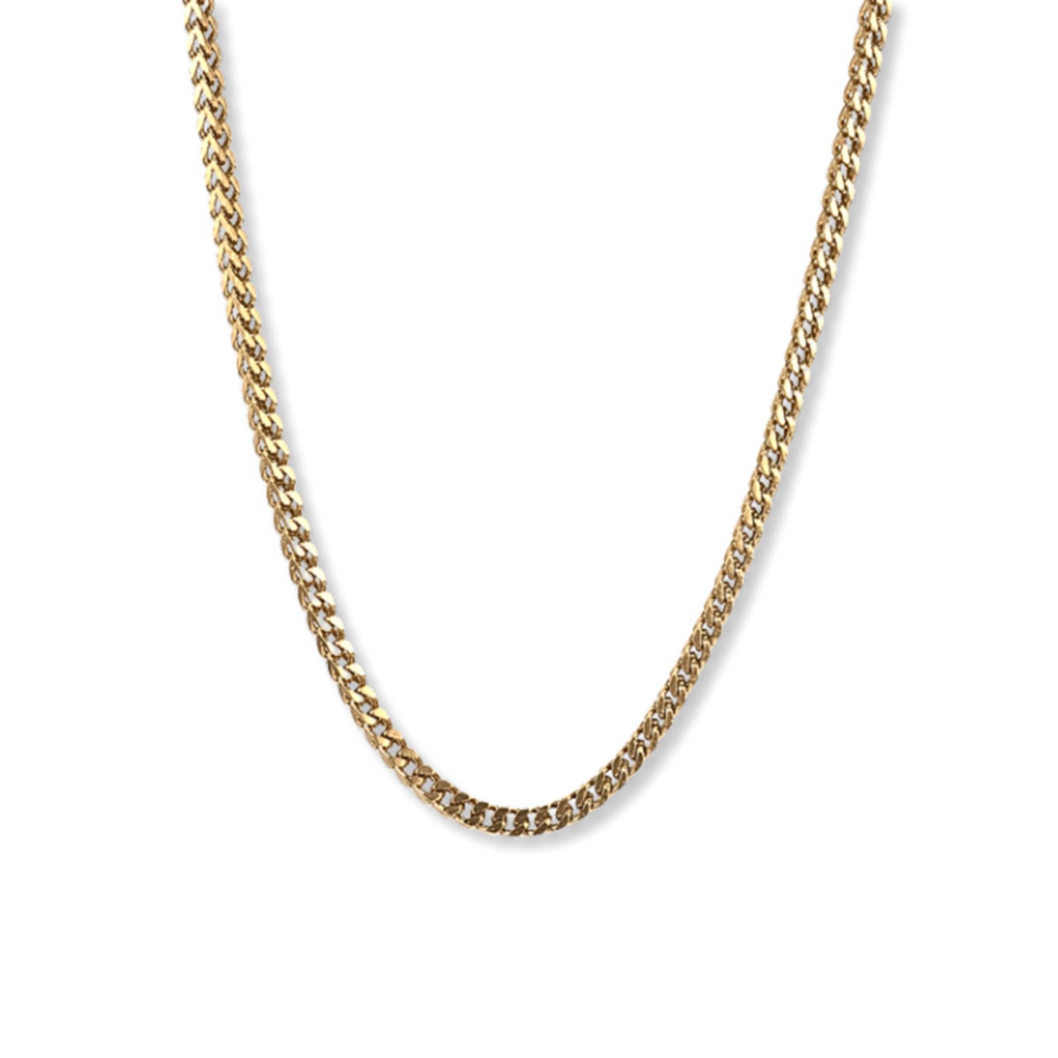 Herrekjede IGGY small i forgylt stål, matt, 60cm/3 mm - 362907