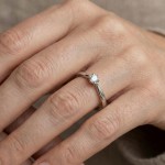 Diamantring i hvitt gull med 0,05 ct W-Si - 546885
