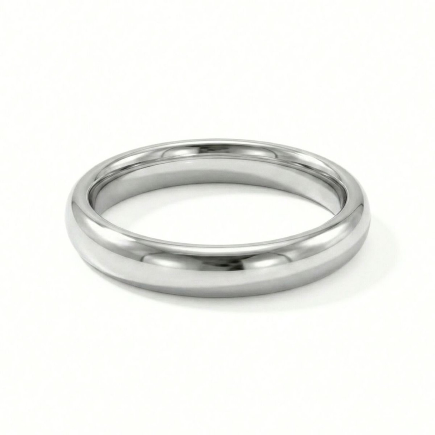 Giftering i hvitt gull 14kt, 4 mm/2 mm. RUBIN - 1940