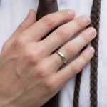 Giftering i hvitt gull 14kt, 4mm. RUBIN modell 803 - 1540