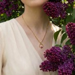 Gullsmykke i 14kt gull med rubin - Bur320574