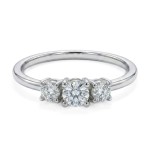 Diamantring i hvitt gull med Lab Grown diamanter 0,50 ct River-VS - Bur5Z0032