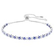 Swarovski armbånd Matrix Tennis bracelet Mixed round cuts, Blue, Rhodium plated - 5725854