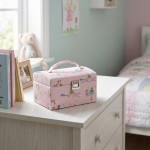 Smykkeskrin med ballerina, rosa/hvitt - 34065-2