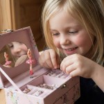 Smykkeskrin med ballerina, rosa/hvitt - 34065-2