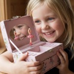 Smykkeskrin med ballerina, rosa/hvitt - 34065-2