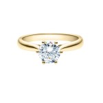 Diamantring forlovelsesring 0,70 ct i 14kt gult gull.  Leticia - 18007070gg