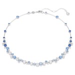 Swarovski collier Constella necklace Mixed cuts, Blue, Rhodium plated - 5732255