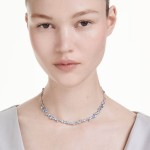Swarovski collier Constella necklace Mixed cuts, Blue, Rhodium plated - 5732255