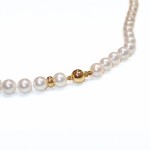 Perlekjede med Akoya perler 7,5-8 mm, lås i 18 kt gull - 22451-04