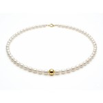 Perlekjede med oval perler 4,5-5 mm FV - 96422