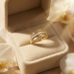 Gullring i 14kt med diamant 0.017 ct TW-Si - coc5001371