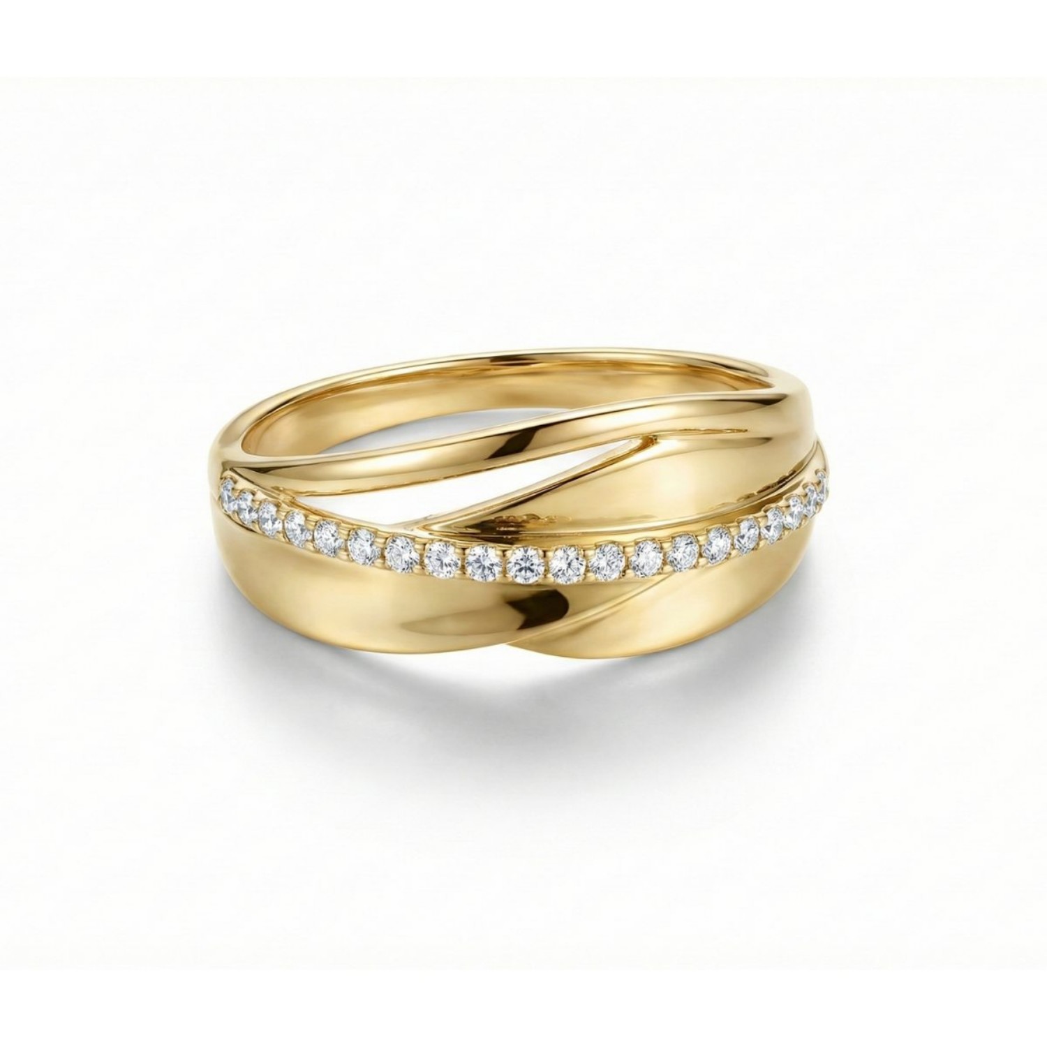Gullring i 14kt med diamant 0.017 ct TW-Si - coc5001371