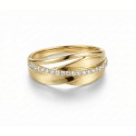 Gullring i 14kt med diamant 0.017 ct TW-Si - coc5001371