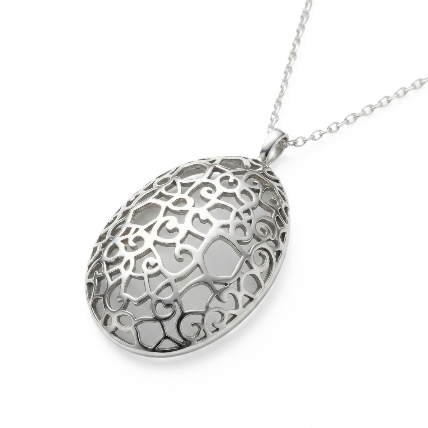 Smykke i sølv 63x42mm Alida Rudjord. HILLESTAD - 218