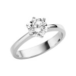Forlovelsesring i hvitt gull med lab grown diamant 1,50 ct E-VVS2. Diona - 18001150LG