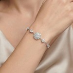 Swarovski armbånd Idyllia bracelet Mixed cuts, Snowflake, White, Rhodium plated - 5691485