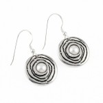 Øredobber i tinn med heng Rede. HILLESTAD - AB403T