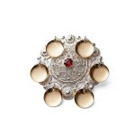 Sølje kvit forgylt- 106507